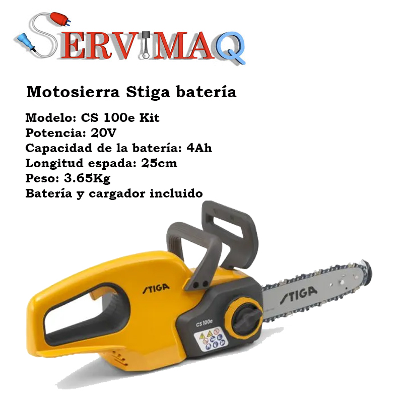 Motosierra Stiga Cs E Kit Bater A Servimaq S C