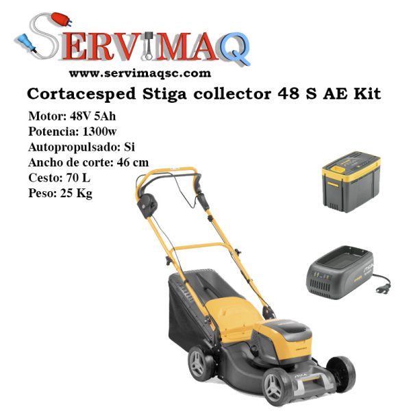 Cortacésped Stiga Collector 48 S AE kit